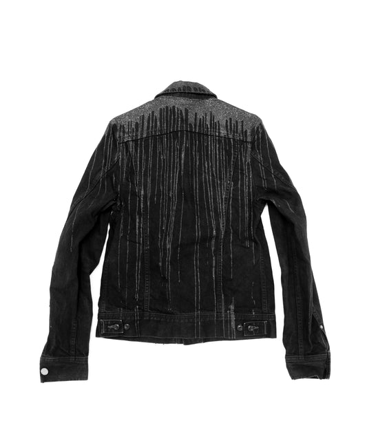 Black glitter denim jacket