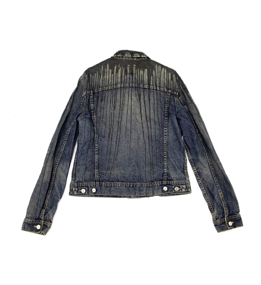 Black glitter denim jacket