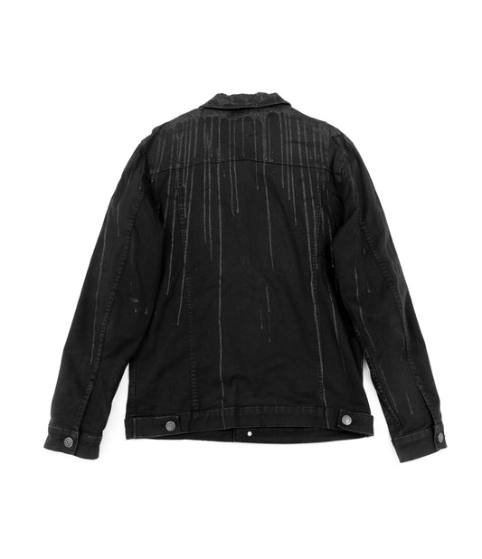 Black glitter denim jacket