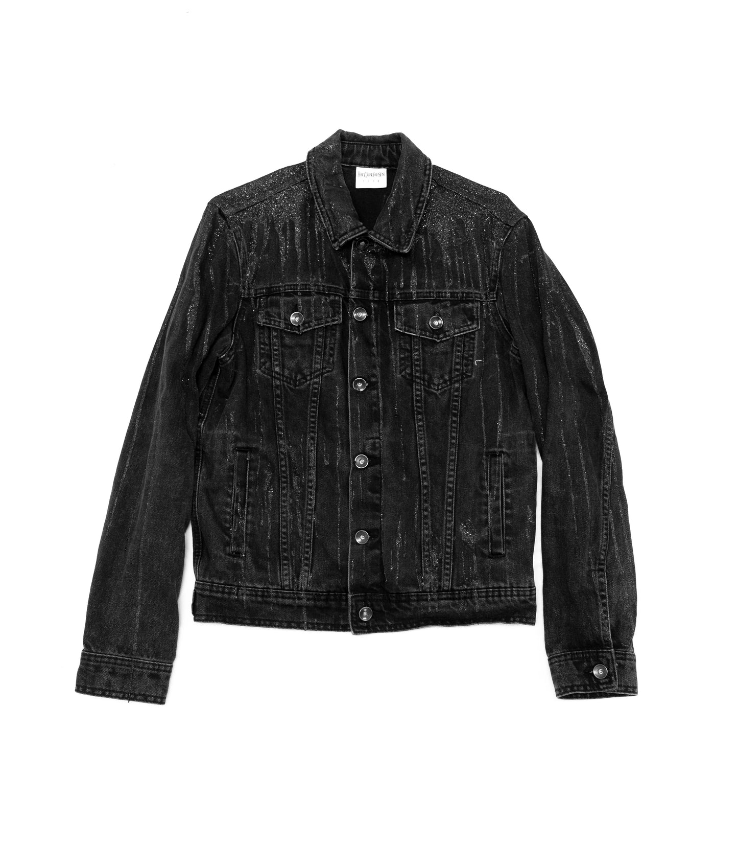 Black glitter denim jacket