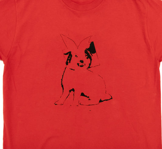 Red rabid rabbit T-shirt