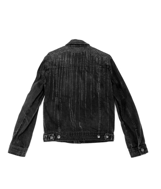 Black glitter denim jacket