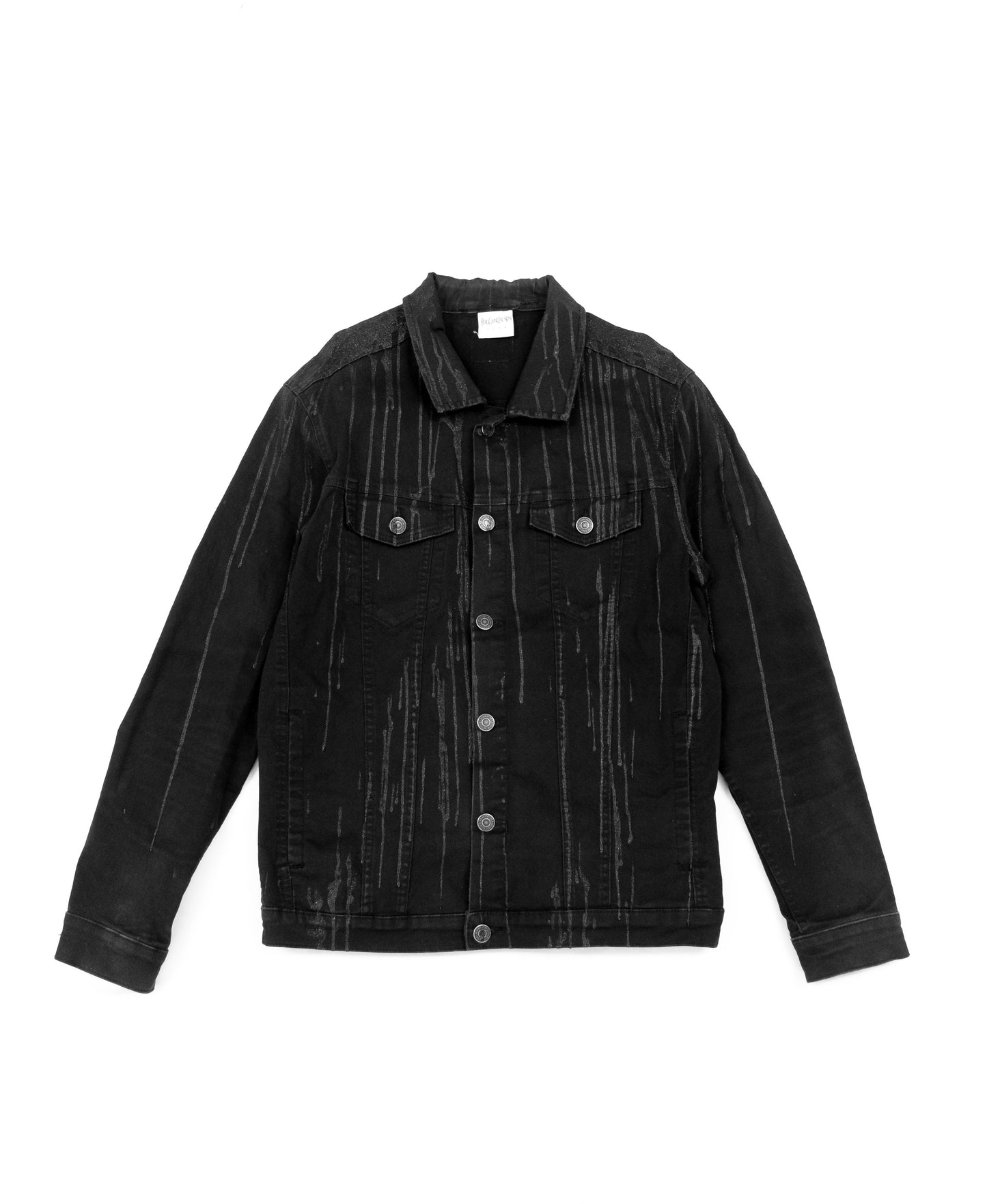 Black glitter denim jacket