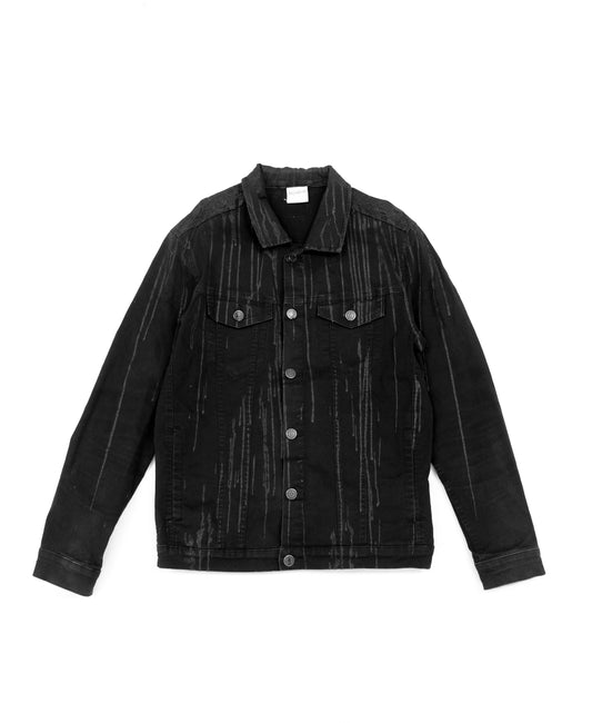 Black glitter denim jacket