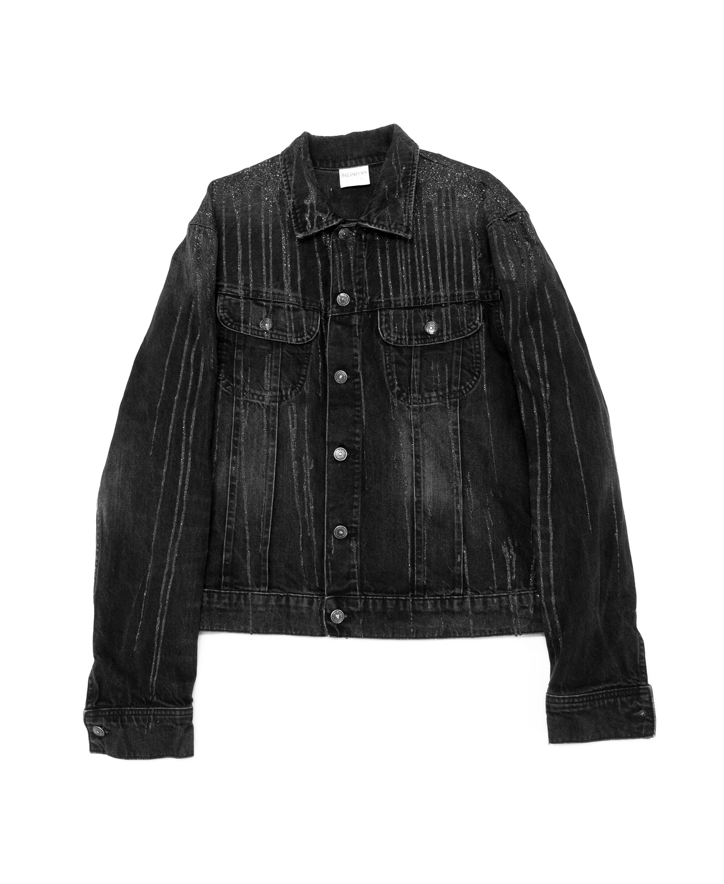 Black glitter denim jacket
