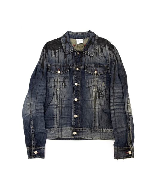 Black glitter denim jacket