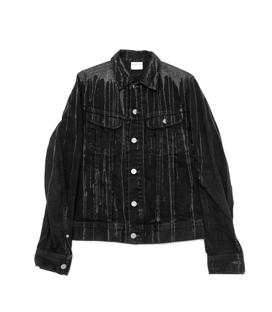 Black glitter denim jacket