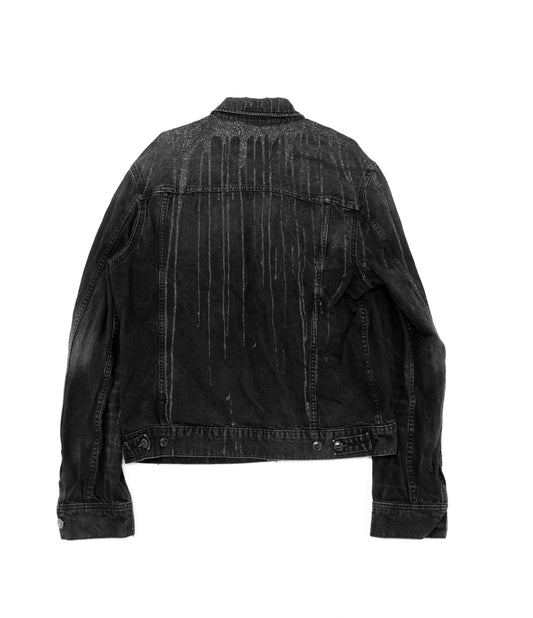 Black glitter denim jacket