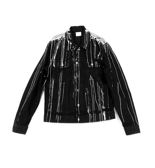 White glitter denim jacket