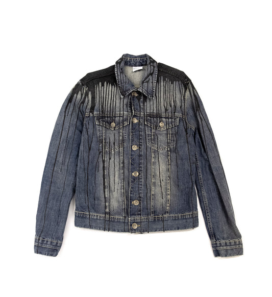 Black glitter denim jacket